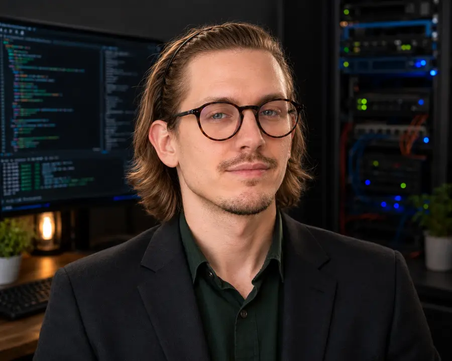 Christopher Tillman in a professional technology workspace